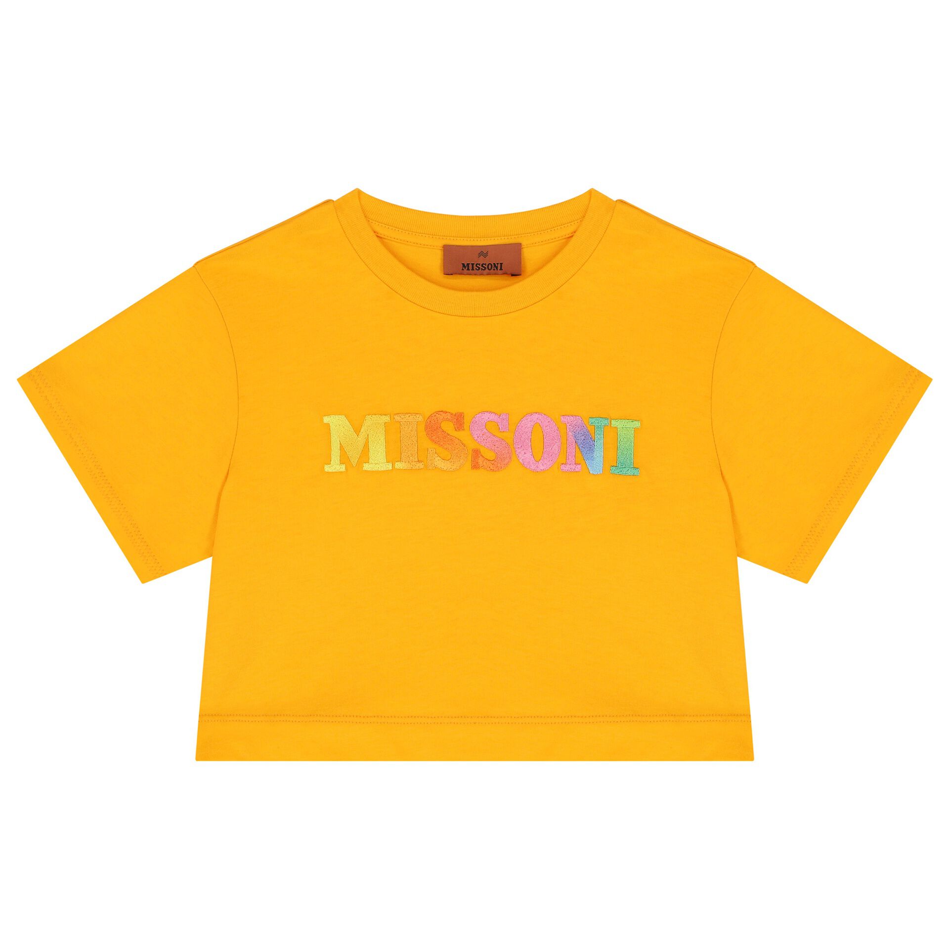 Missoni Kids Girls Orange Logo T Shirt Junior Couture UAE