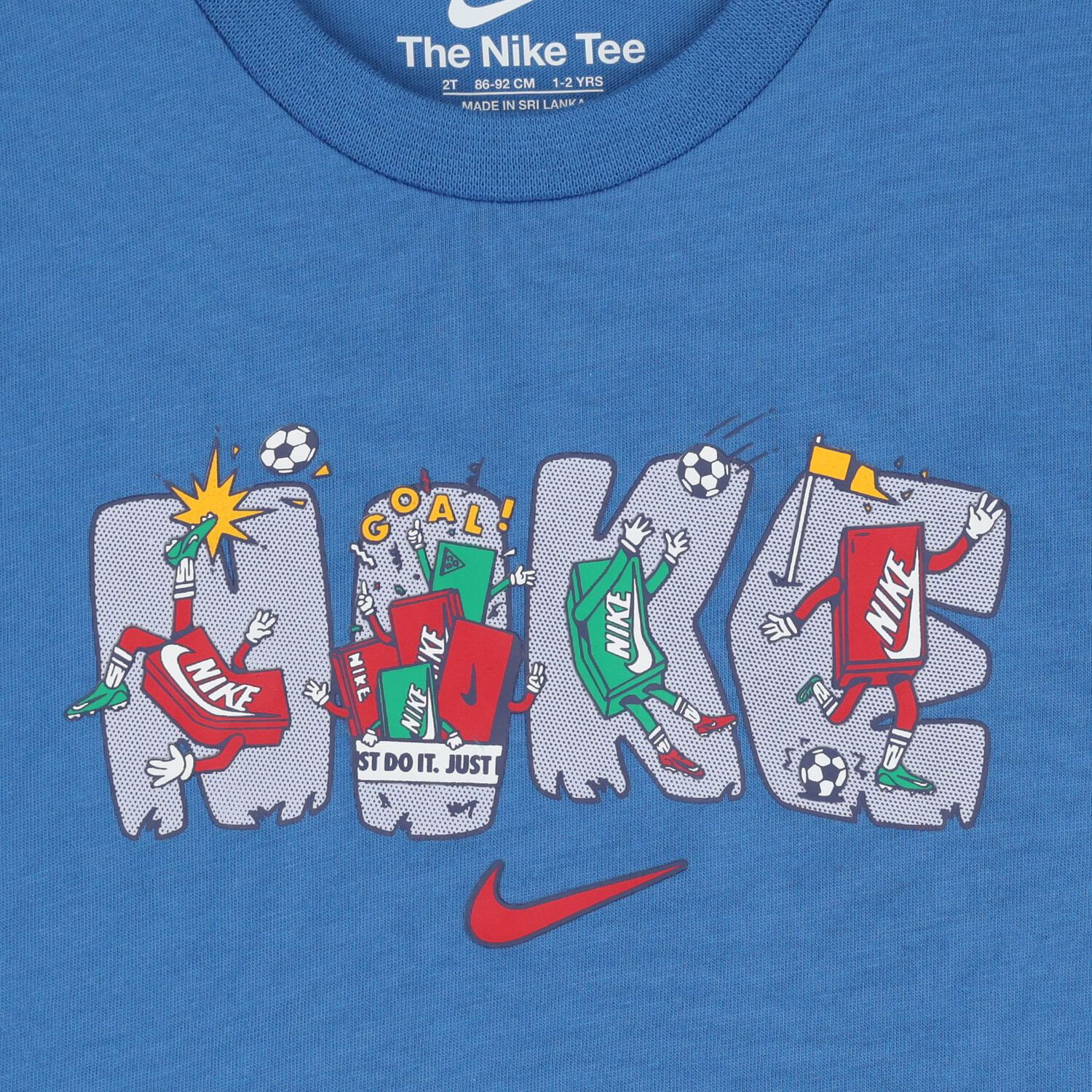 Younger Boys Blue Logo T-Shirt, 2, hi-res