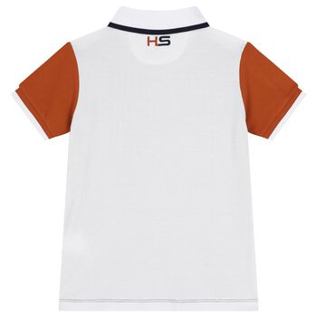 تيشيرت بولو أولاد بالشعار باللون الكحلي و الأبيض, 1 تيشيرت بولو أولاد بالشعار باللون الكحلي و الأبيض