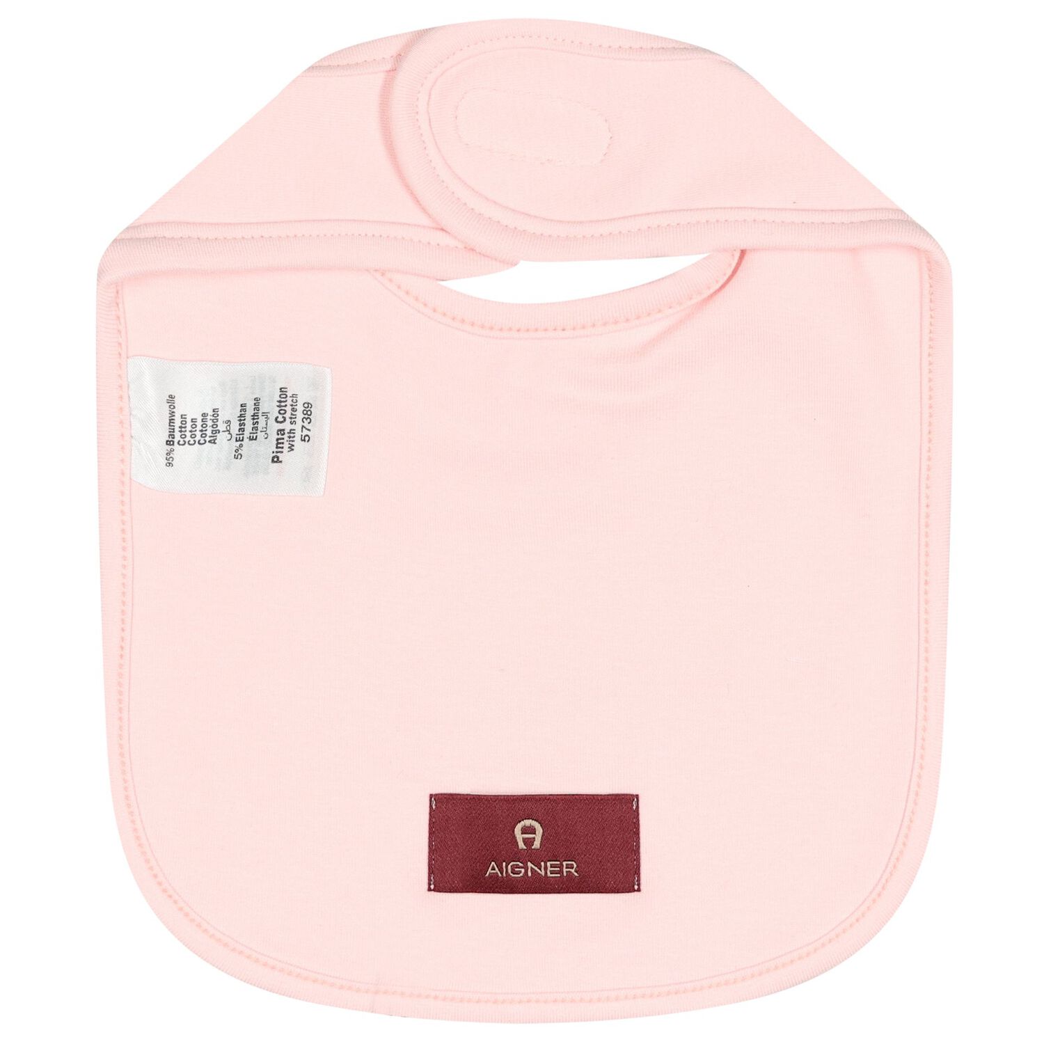 Baby Girls Pink Teddy Bear Logo Bib, 3, hi-res