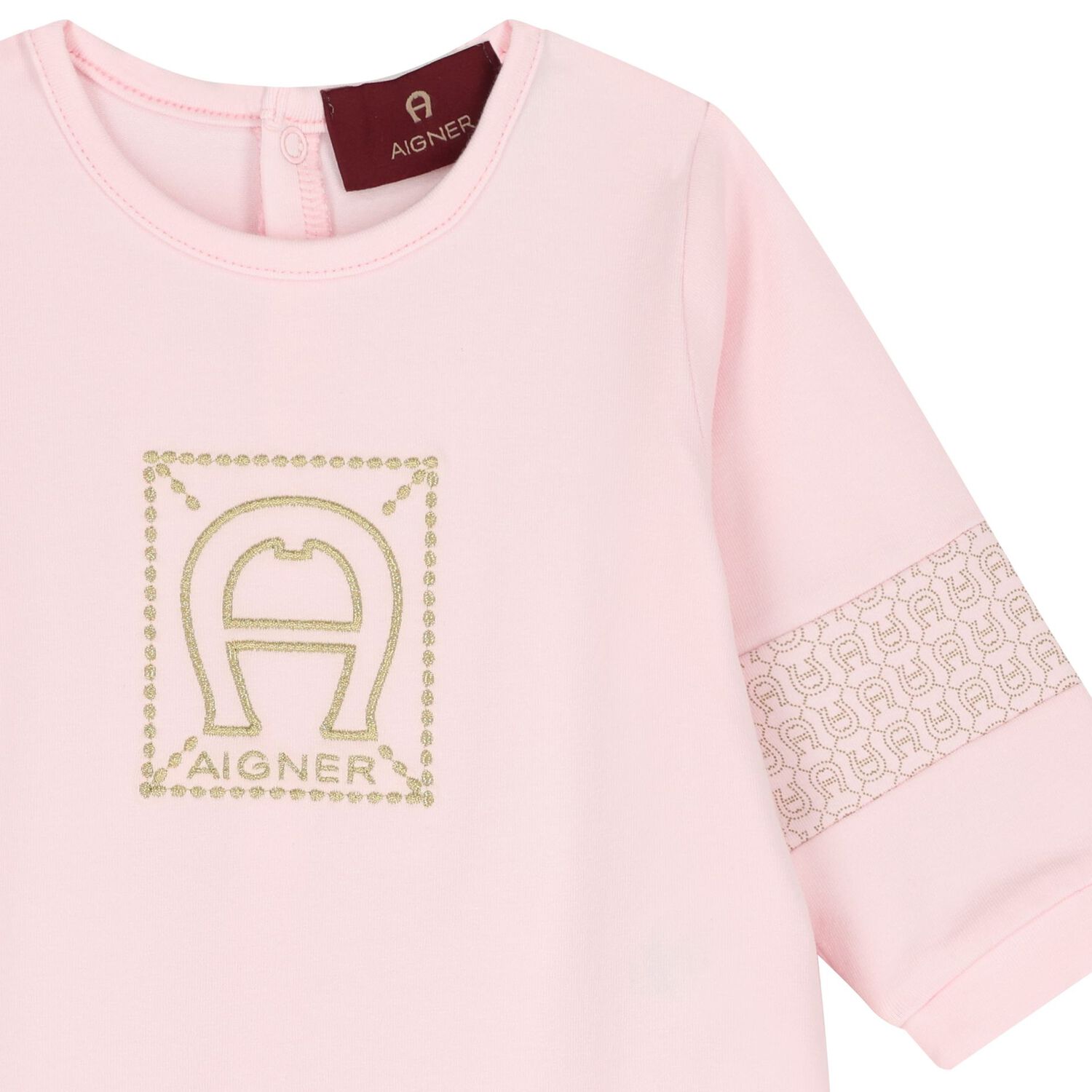 Baby Girls Pink Logo Babygrow, 3, hi-res