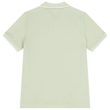 Boys Mini Me Green Logo Polo Shirt