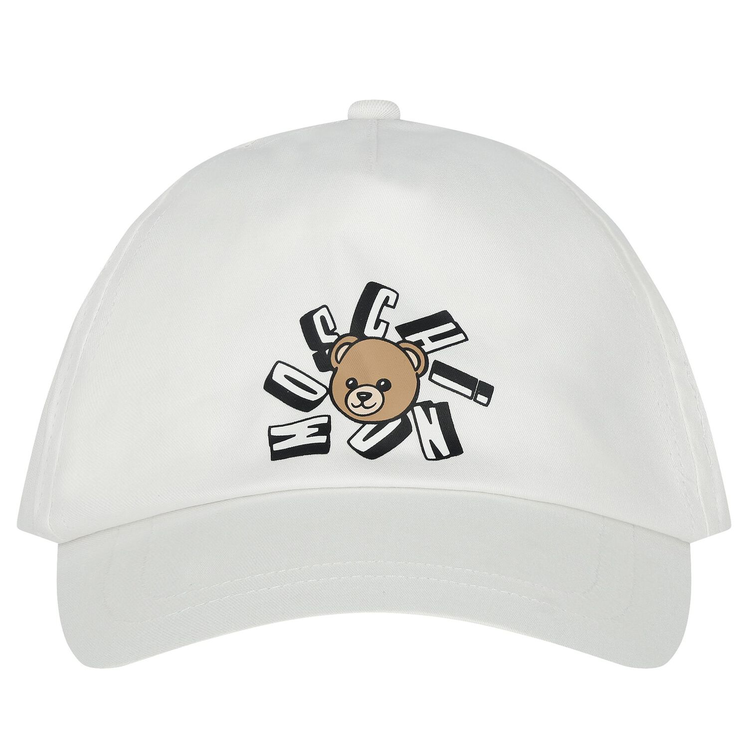 White Teddy Bear Logo Cap, 1, hi-res