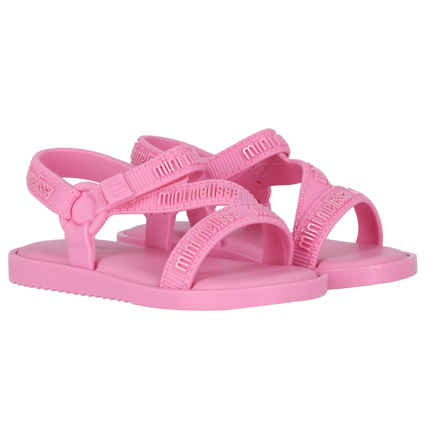 Younger Girls Pink Logo Sandals, 1, hi-res