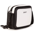 Girls White & Black Logo Handbag, 2, hi-res
