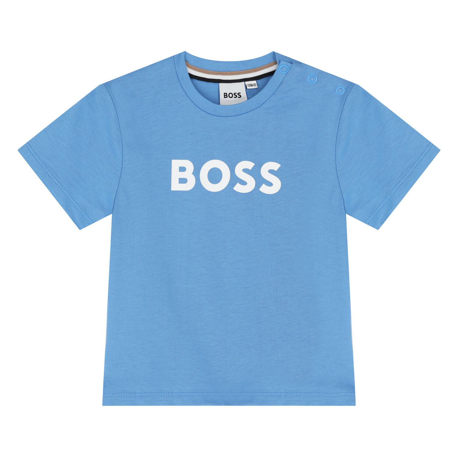 Younger Boys Blue Logo T-Shirt, 2, hi-res