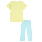 Girls Yellow & Blue Disney Princess Pyjamas, 1, hi-res