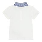 Baby Boys White & Blue Polo Shirt, 1, hi-res