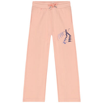 Girls Pink Logo Joggers