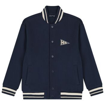 Boys Navy Blue Varsity Bomber Jacket