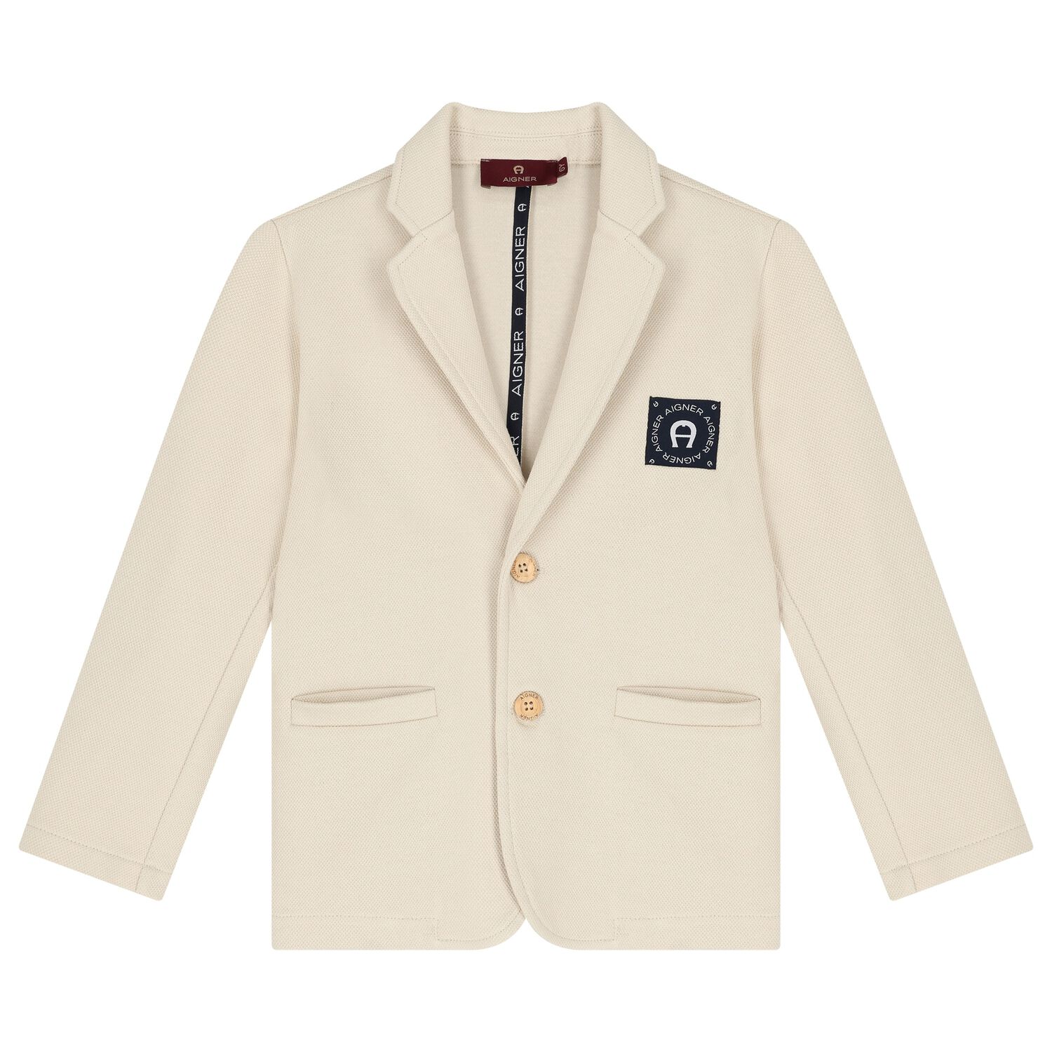 Boys Beige logo Blazer, 1, hi-res image number null