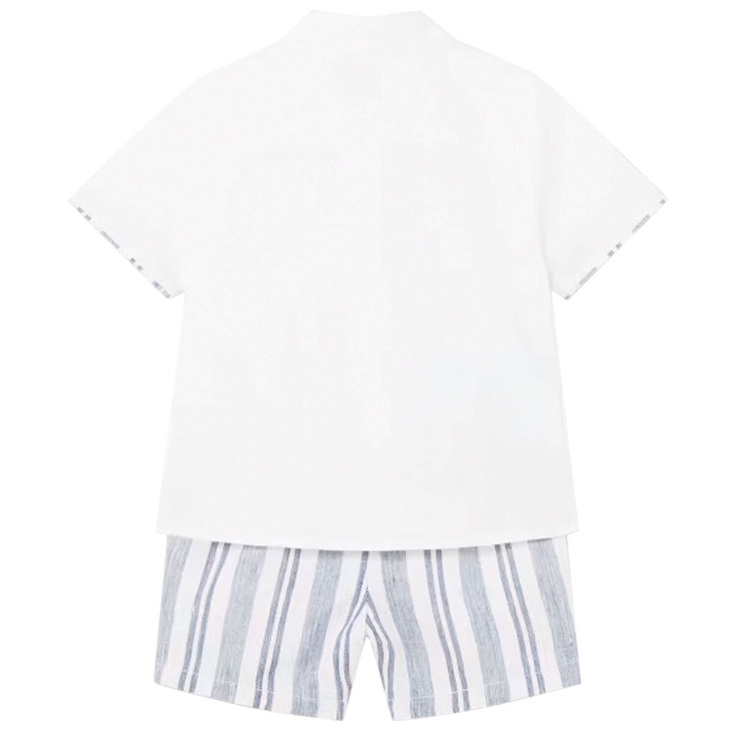 Younger Boys White & Blue Shorts Set, 1, hi-res image number null