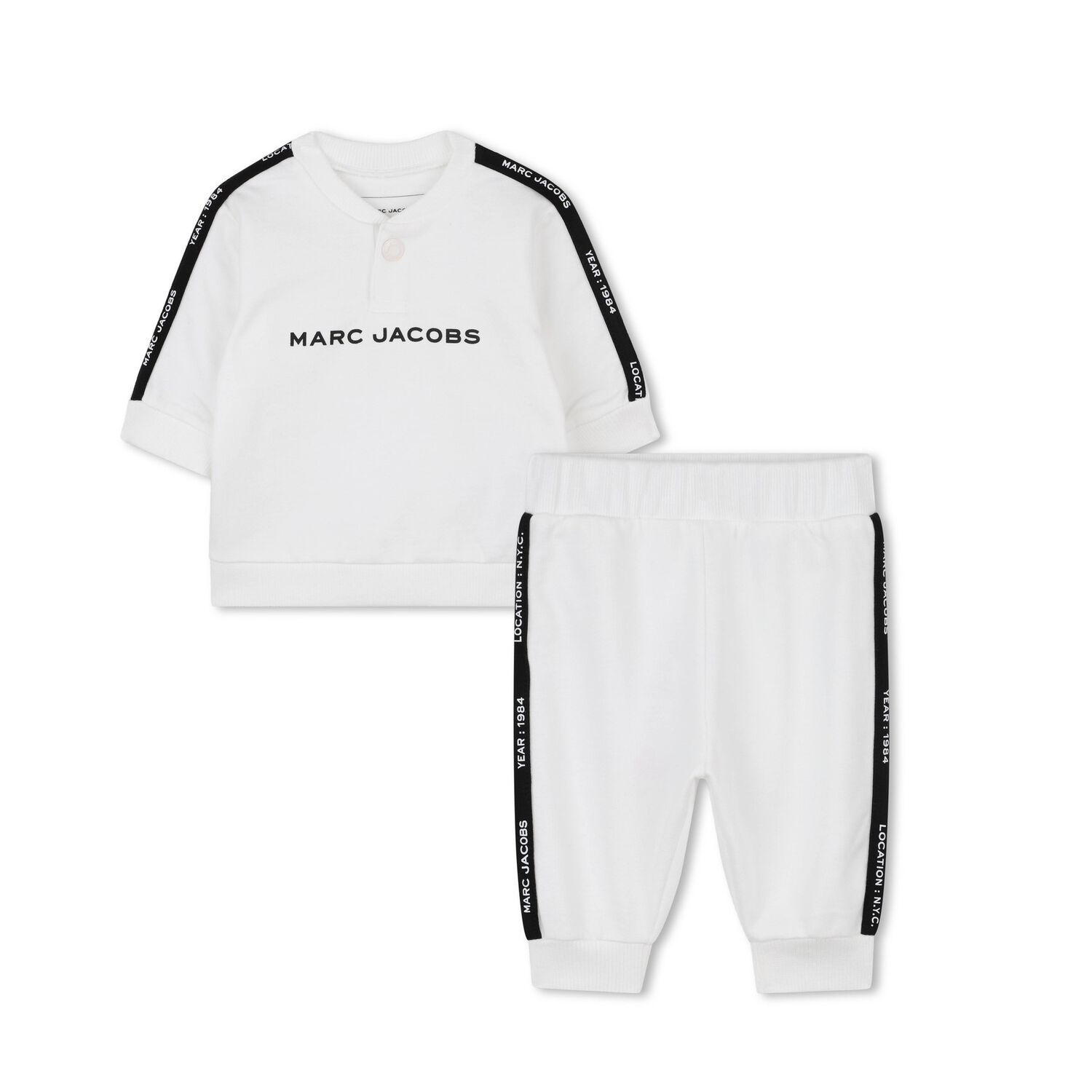 Younger Boys White Logo Tracksuit, 1, hi-res