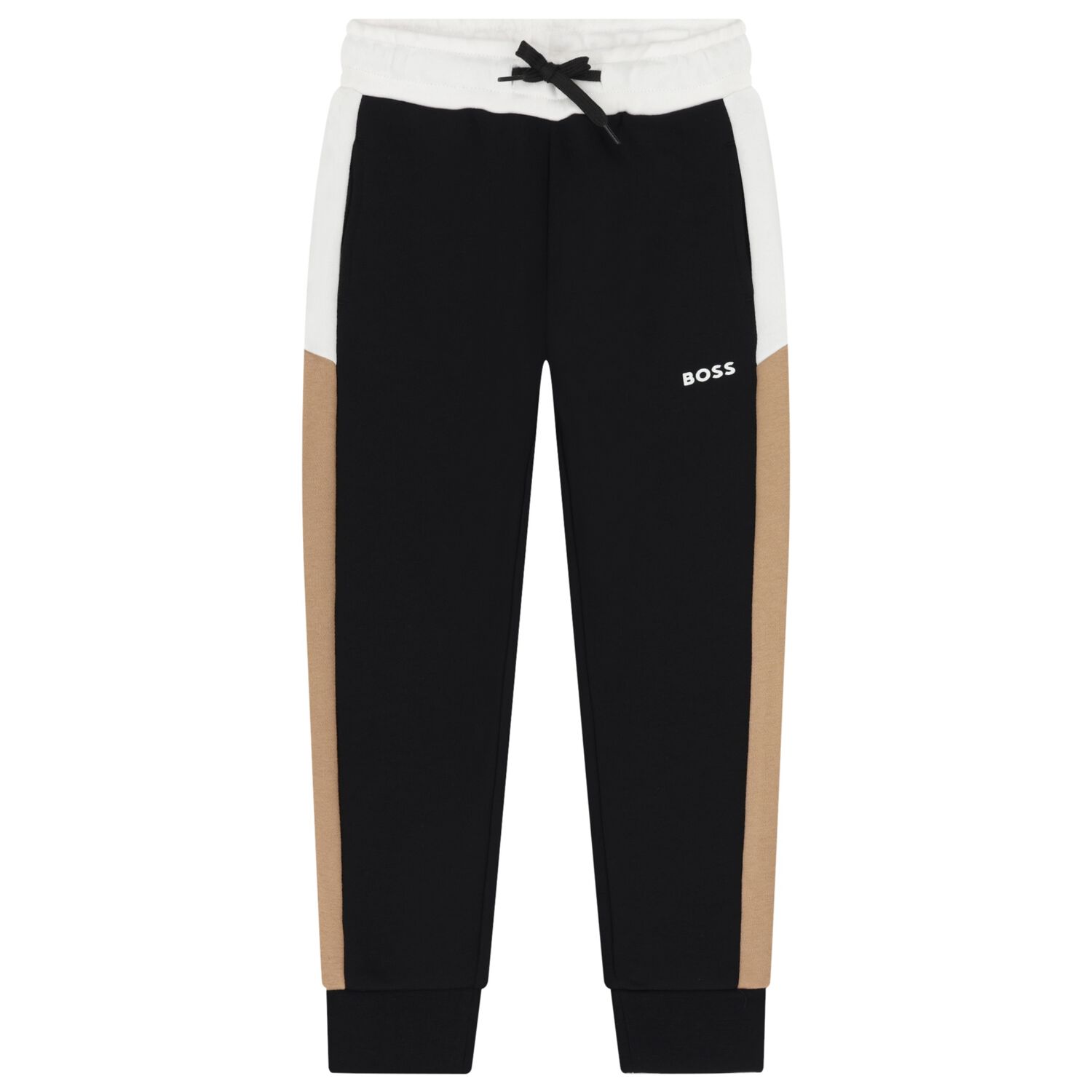 Boys Black Logo Joggers, 1, hi-res
