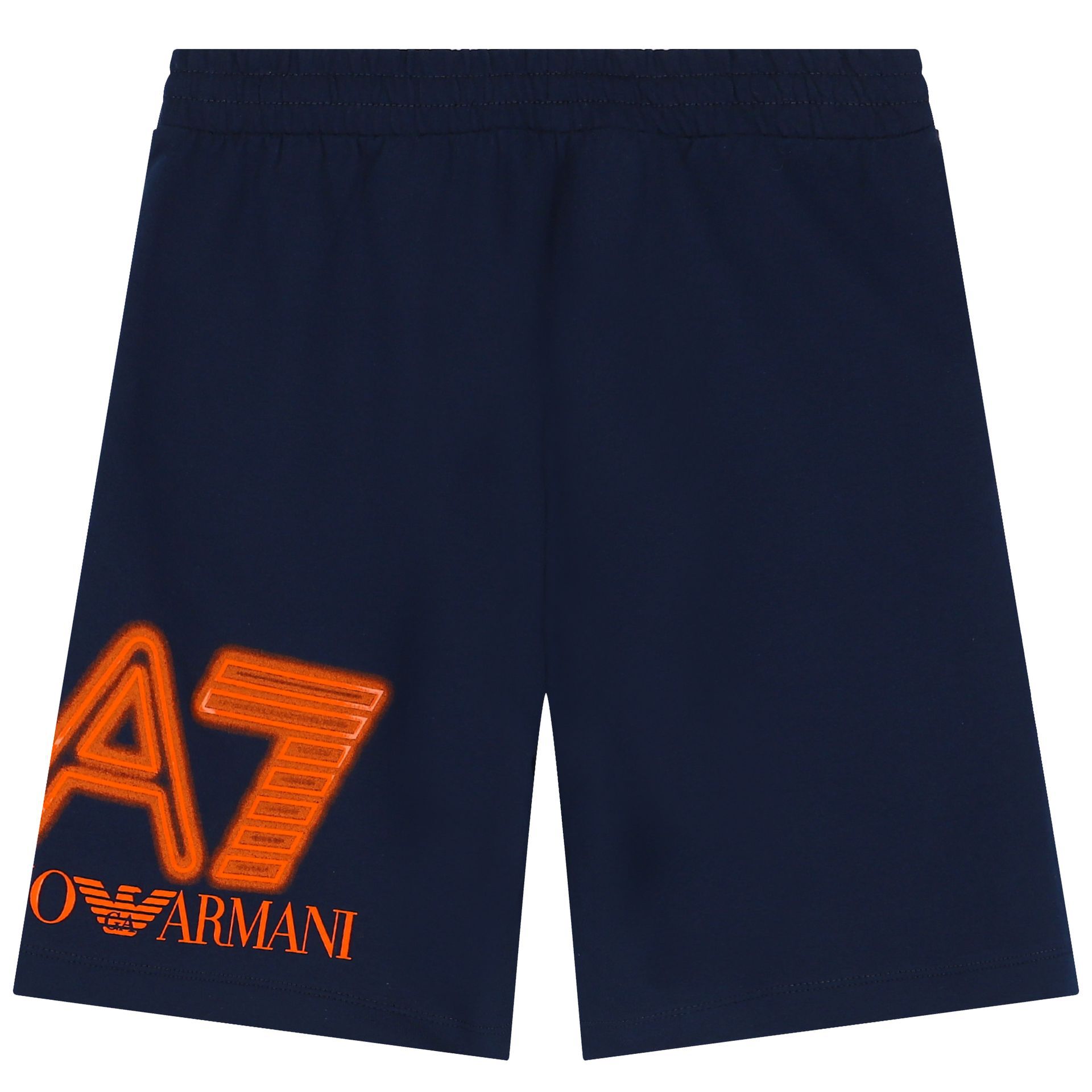 EA7 Emporio Armani Boys Navy Blue Logo Shorts Junior Couture UAE