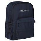Boys Navy Blue Logo Backpack, 1, hi-res