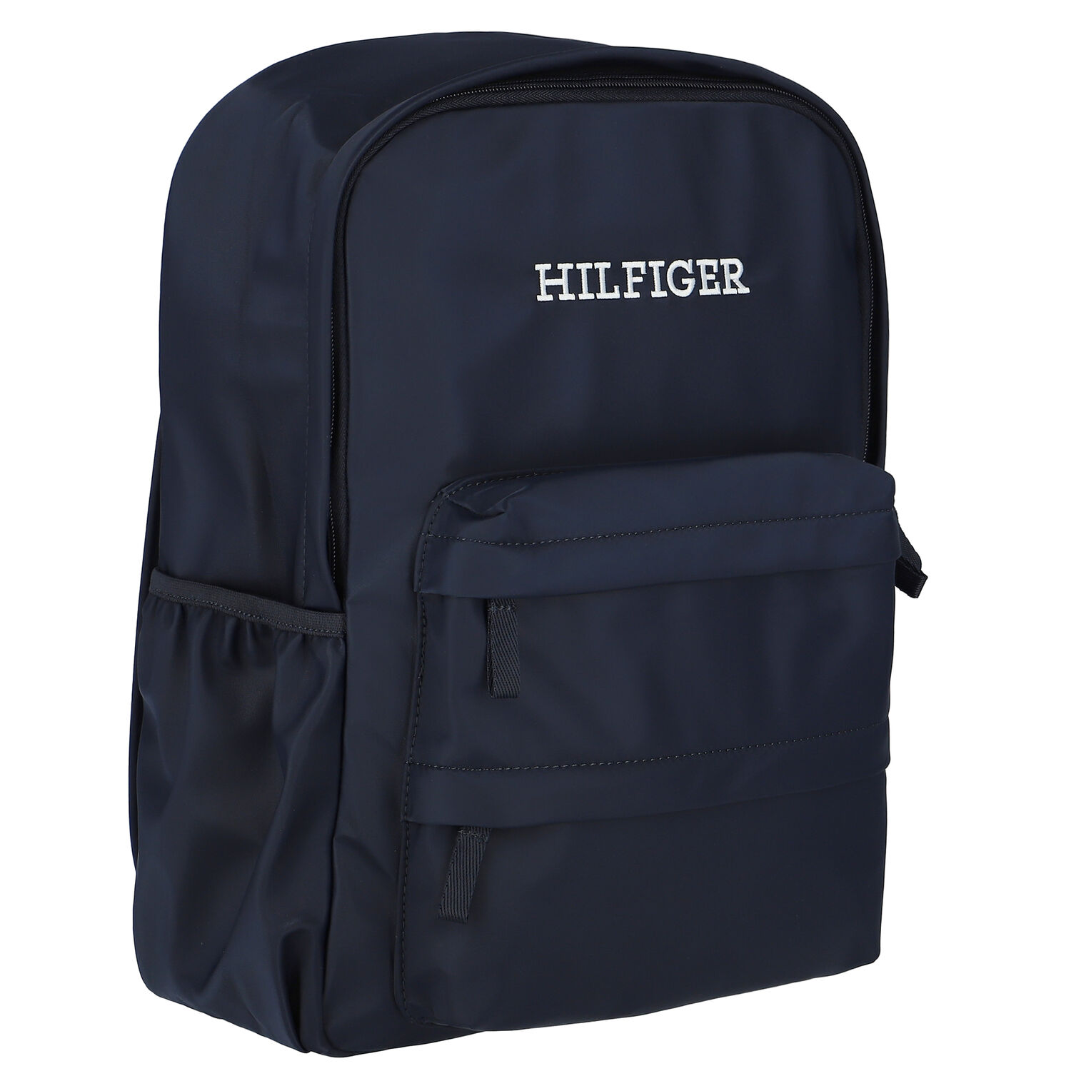 Boys Navy Blue Logo Backpack, 1, hi-res