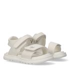 Girls White Logo Sandals, 1, hi-res