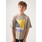 Boys Grey Abstract T-Shirt, 1, hi-res