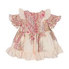 Baby Girls Ivory & Pink Paisley Dress, 2, hi-res