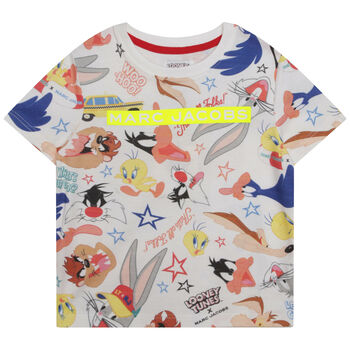 White Looney Tunes Logo T-Shirt