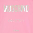 Pink Holographic Logo Sweatshirt Dress, 2, hi-res