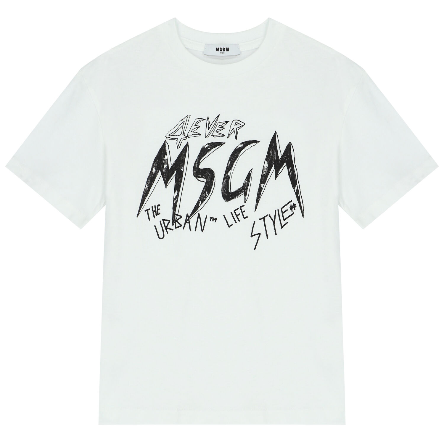 Boys White & Black Logo T-Shirt, 2, hi-res image number null