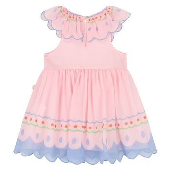 Younger Girls Pink Chiffon Dress