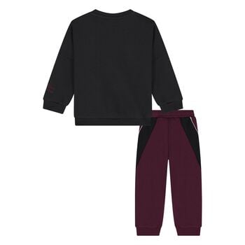 Younger Boys Black & Burgandy Spider-Man Marvel Tracksuit