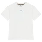 Boys White Logo T-Shirt, 1, hi-res
