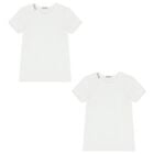 Boys White Logo T-Shirts ( 2 Pack ) , 2, hi-res