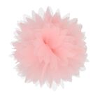 Girls Pink Tulle Flower Hairclip, 1, hi-res