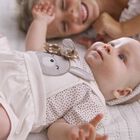 Baby Girls White & Beige Dress Set, 1, hi-res