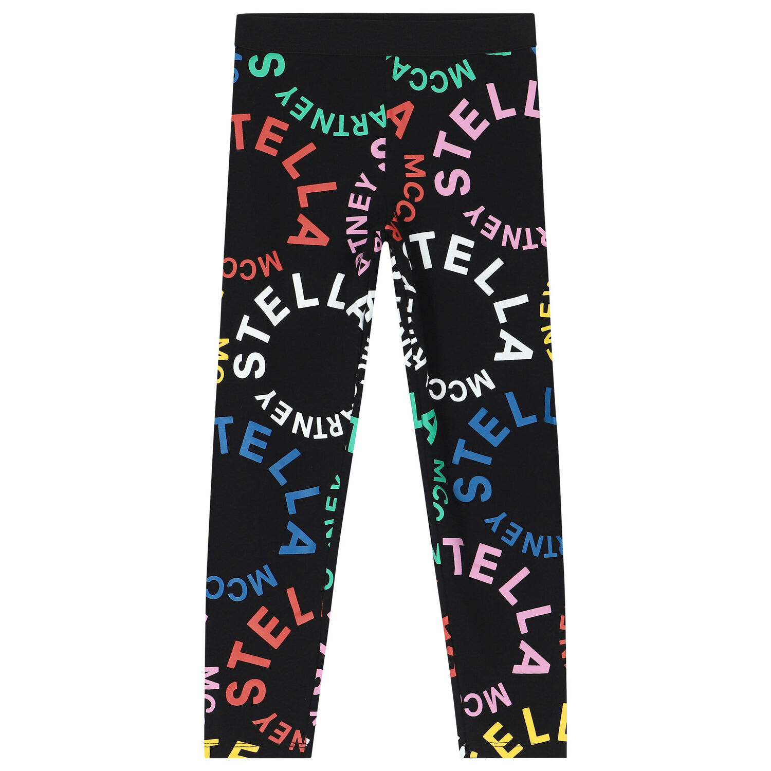 Girls Black Logo Leggings, 1, hi-res image number null
