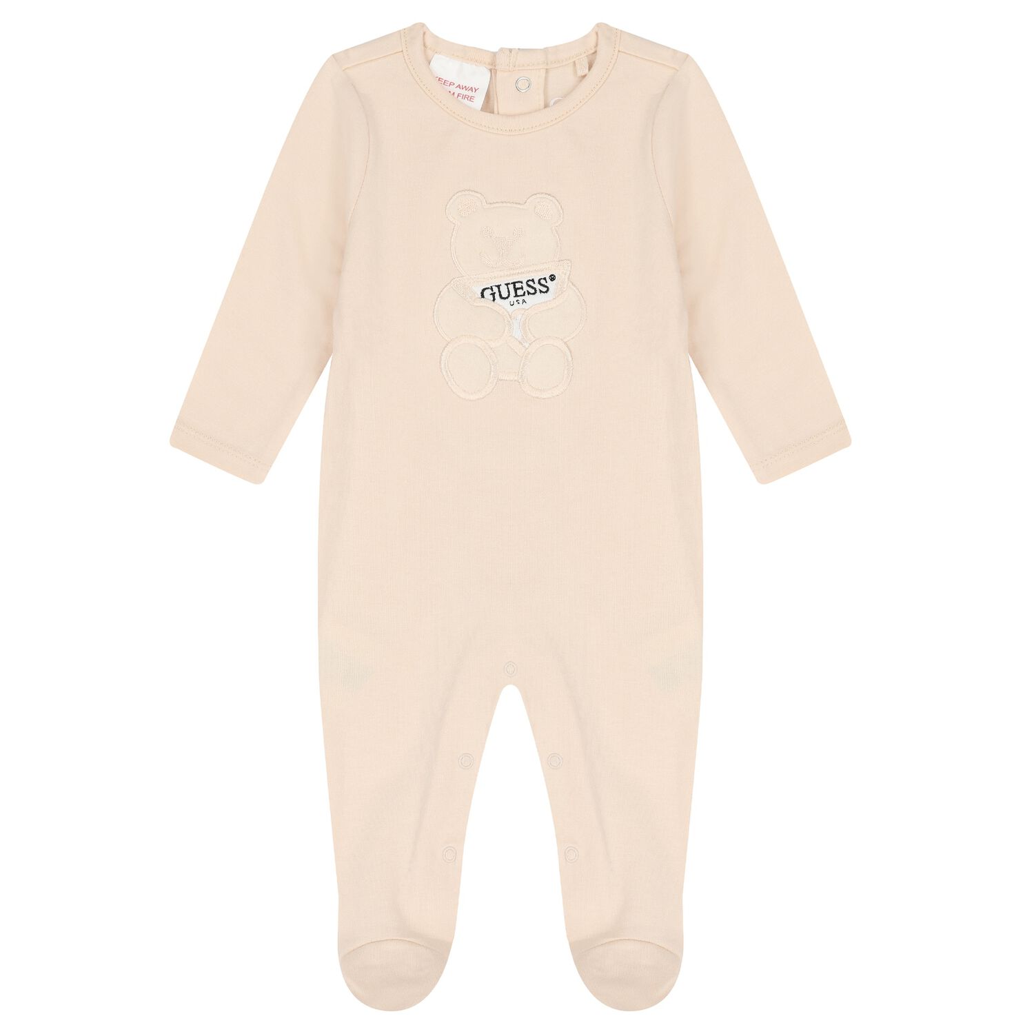 ملابس أطفال على شكل دب تيدي باللون البيج, 4, hi-res