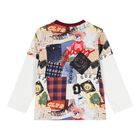 طقم بنطال رياضي متعدد الألوان بشعار للأولاد الصغار, 1, hi-res