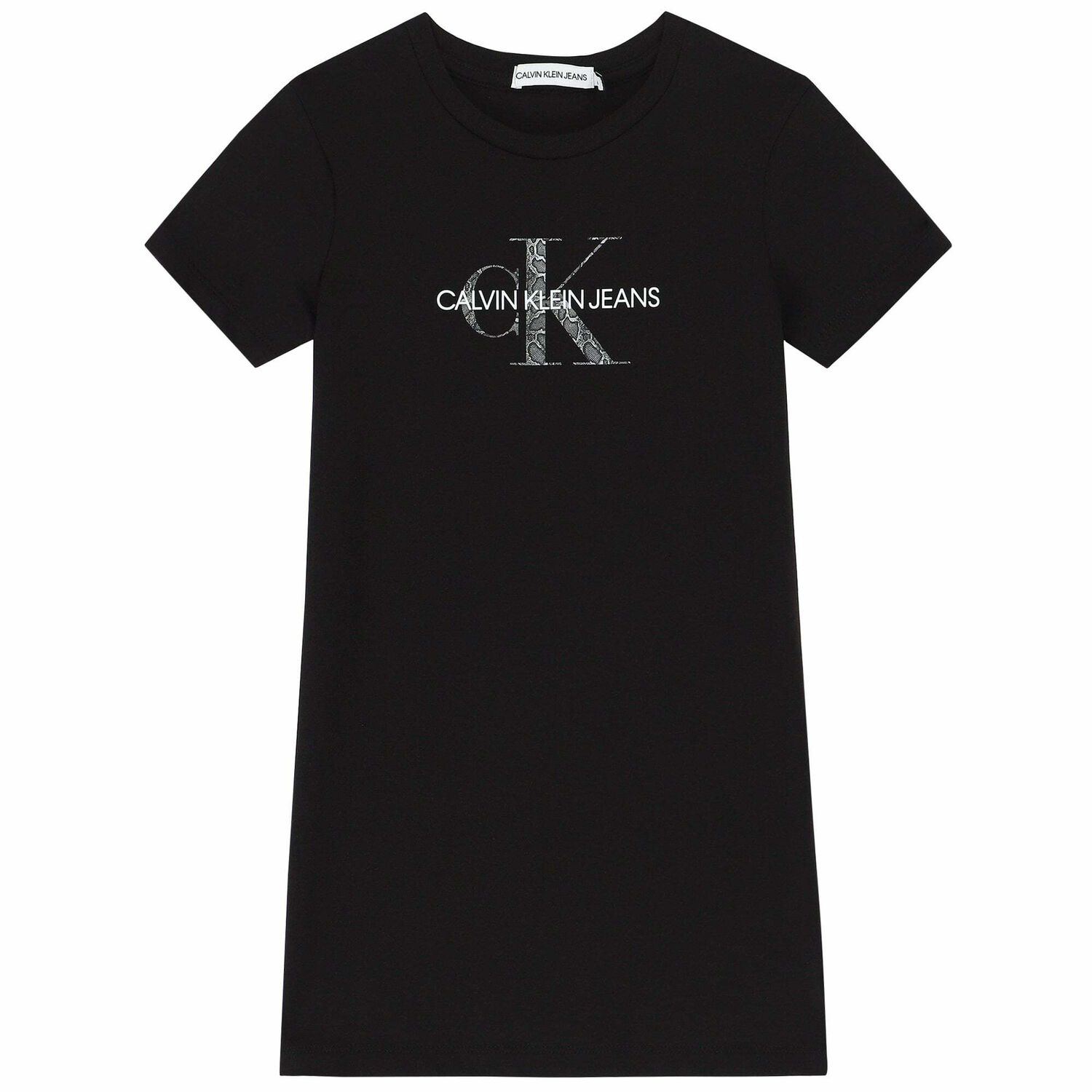 فستان بالشعار باللون الاسود, 1, hi-res