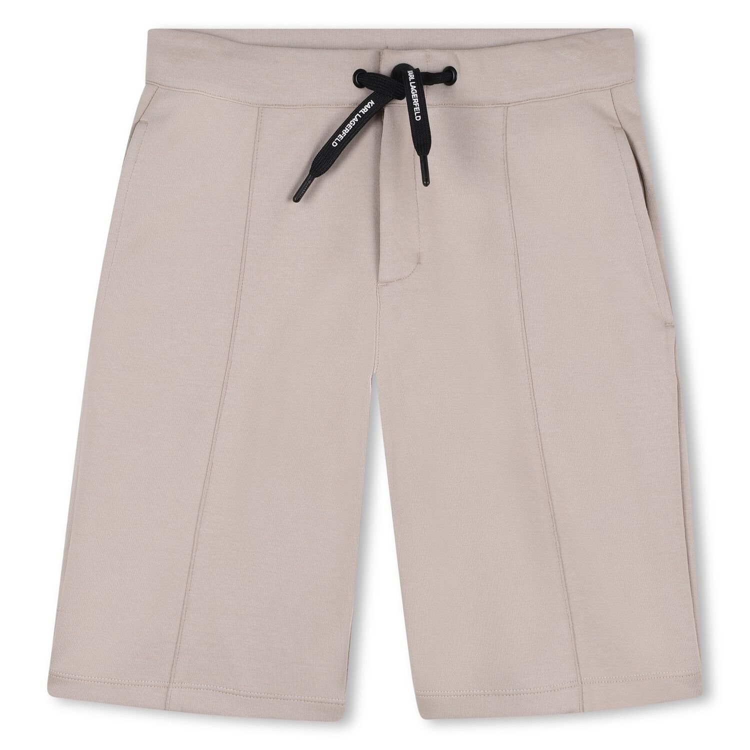 Boys Beige Logo Shorts , 1, hi-res