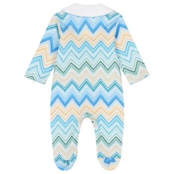 Blue & Yellow Zig Zag Babygrow