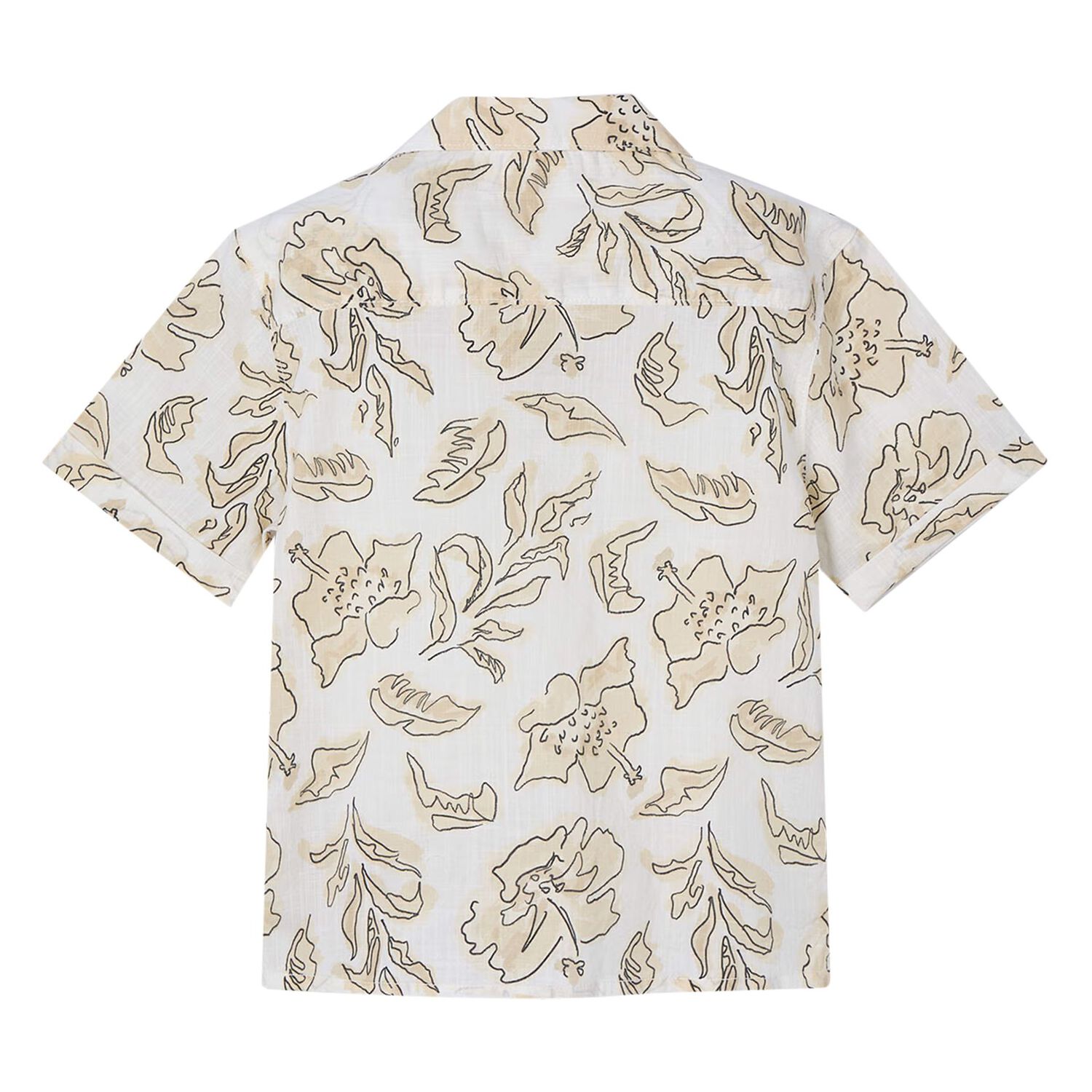 Boys Ivory & Beige Cotton Shirt, 1, hi-res image number null
