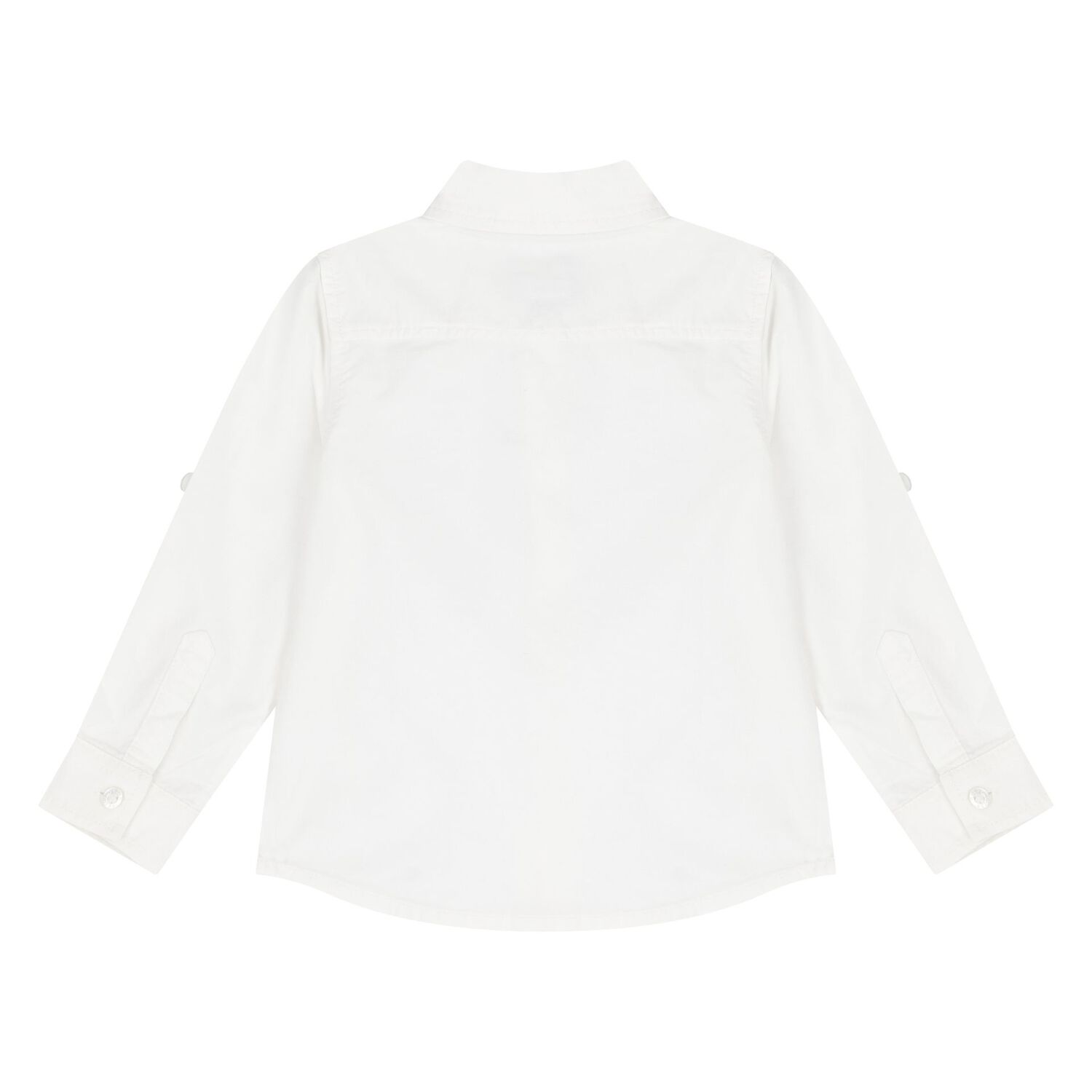 Baby Boys White Teddy Bear Logo Shirt, 1, hi-res image number null