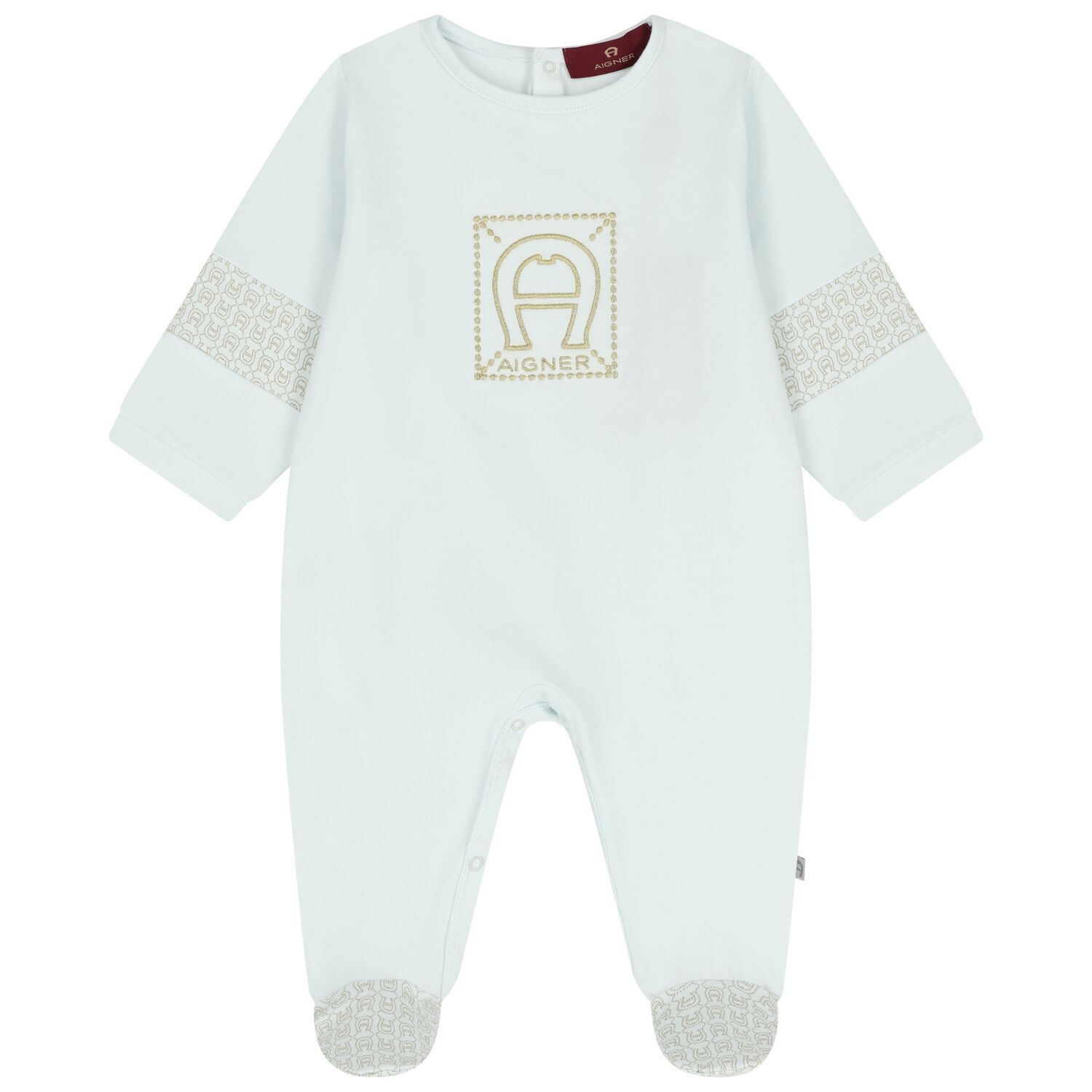 Baby Boys Blue Logo Babygrow, 2, hi-res