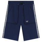 Boys Blue Logo Short, 1, hi-res