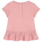 تيشيرت بنات بيبي بطبعة الدب باللون الوردي, 1, hi-res