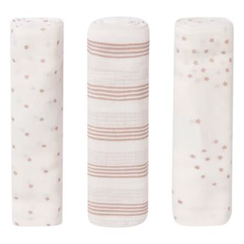 White & Beige Muslins (3-Pack)