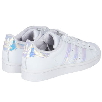 Girls White Superstar Trainers