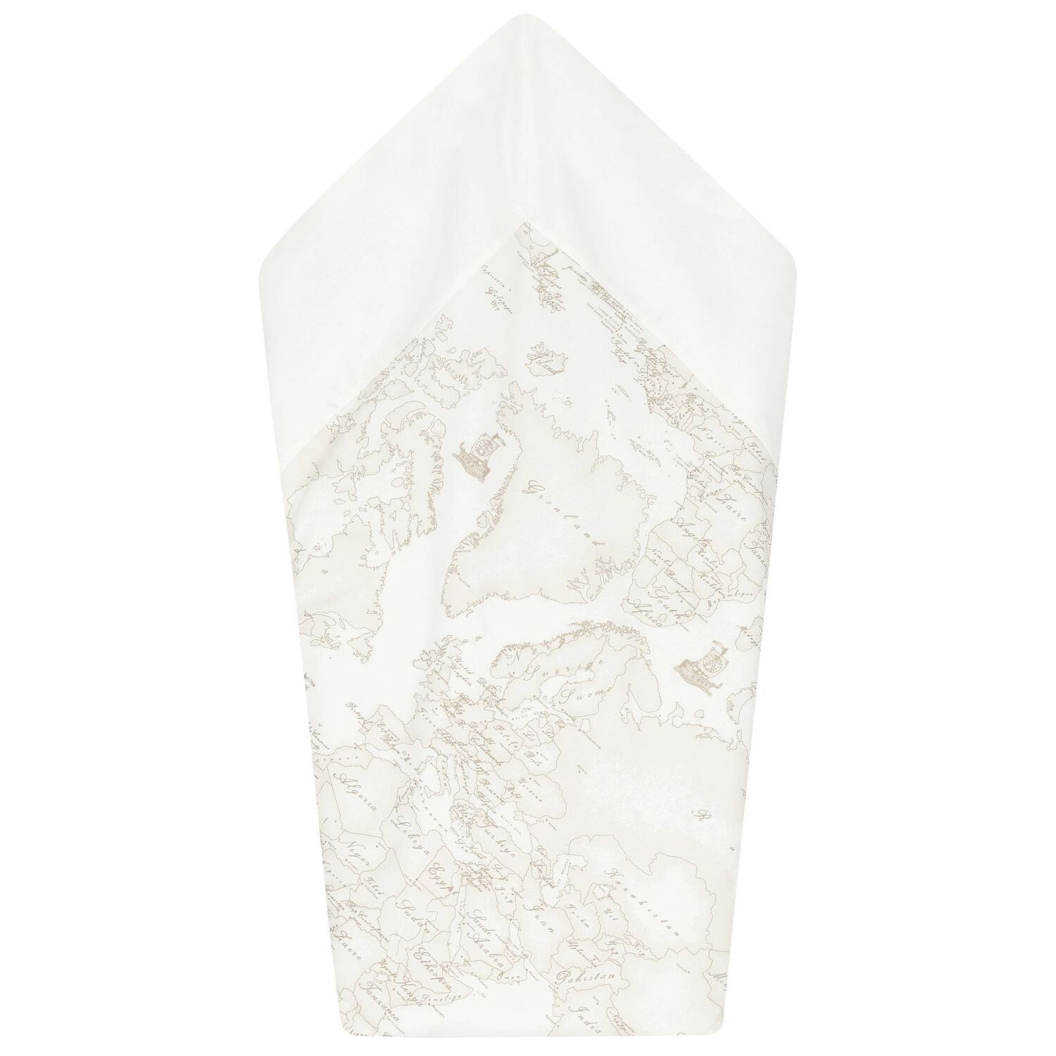 بطانية بطبعة خريطة باللون العاجي والبيج, 1, hi-res image number null