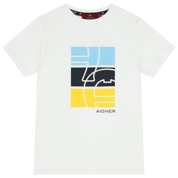 Boys White Logo T-Shirt