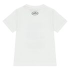 Younger Boys White Logo T-Shirt, 1, hi-res