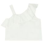 طقم بنات شورت باللون الأبيض والبرتقالي, 1, hi-res